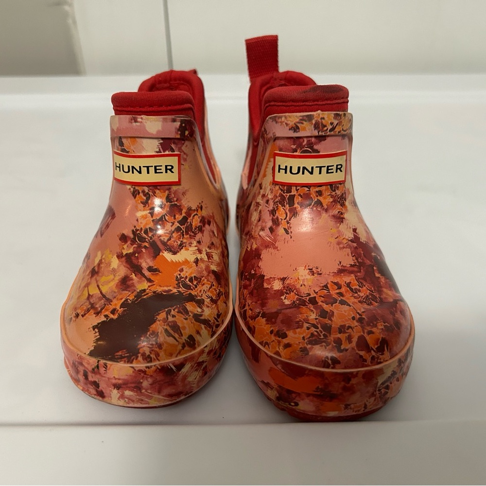 Hunter for Target red and pink toddler rain boots size 6 GUC